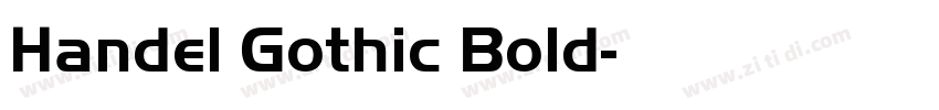 Handel Gothic Bold字体转换